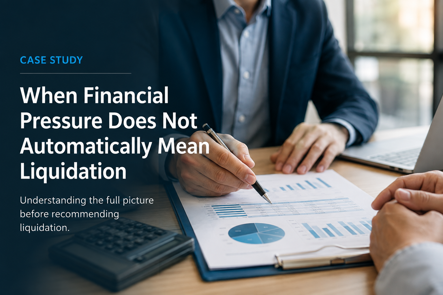 Company in financial difficulty discussing whether liquidation is necessary